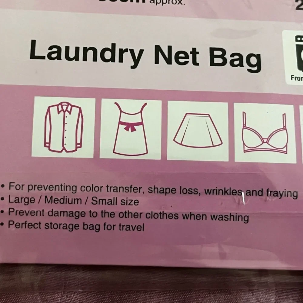 2 Sets Sanrio Hello Kitty Allover Print Laundry Net Bag Pink 3pcs Storage Travel